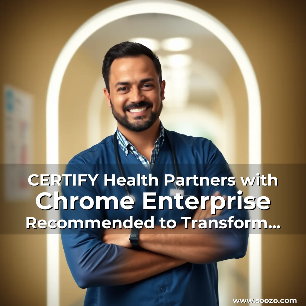 Artistic representation for CERTIFY Health Partners with Chrome Enterprise Recommended to Transform Healthcare Operations on ChromeOS