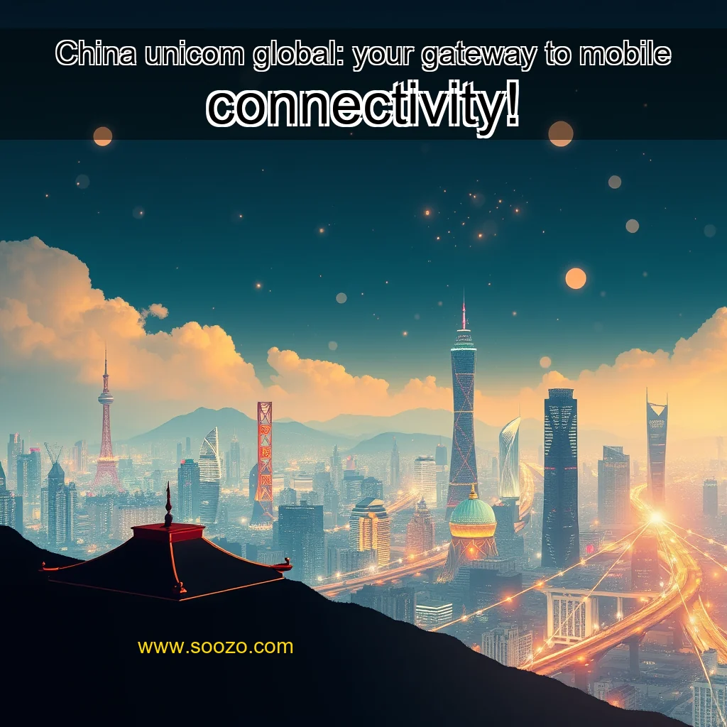 Artistic representation for China unicom global: your gateway to mobile connectivity!