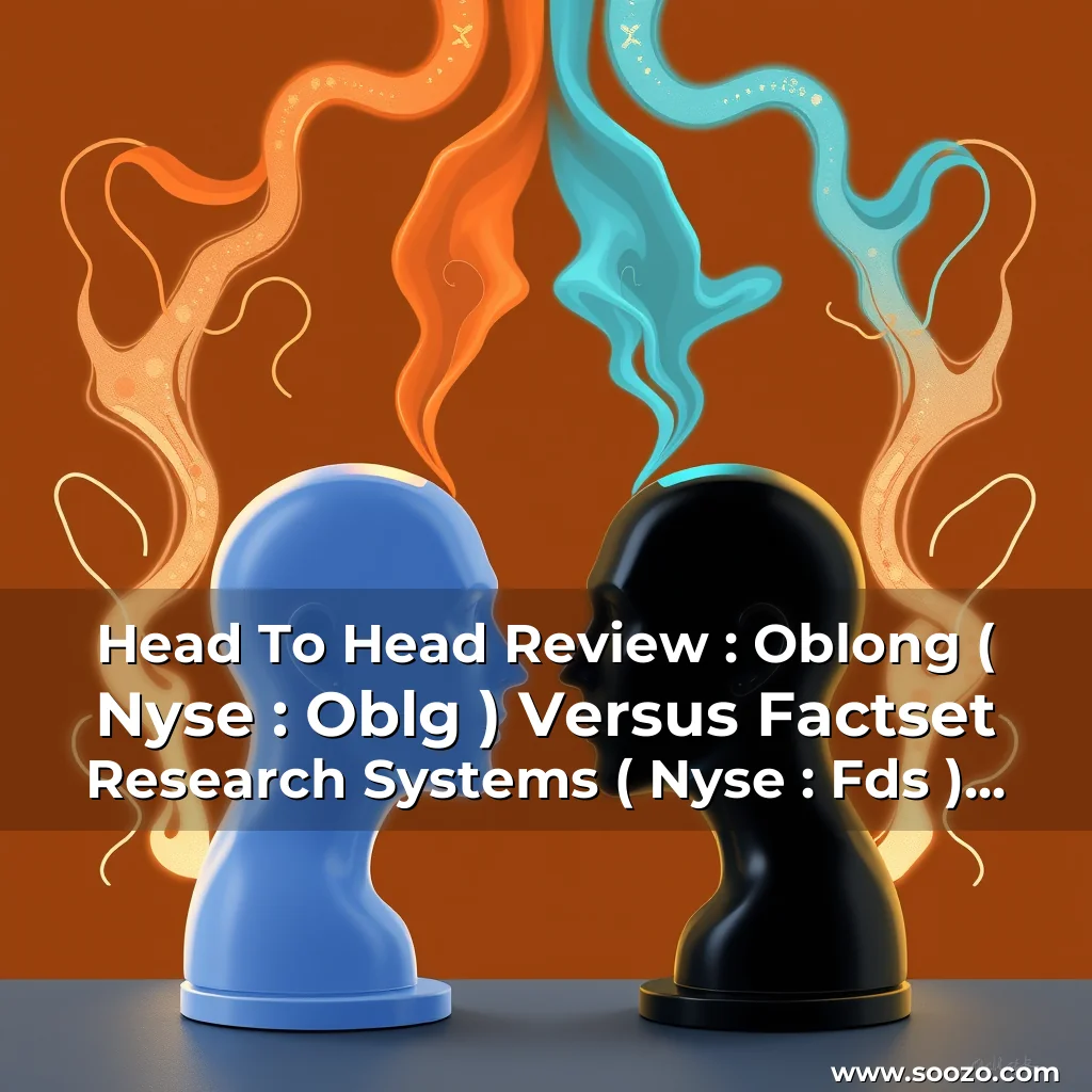 Artistic representation for Head To Head Review : Oblong ( Nyse : Oblg ) Versus Factset Research Systems ( Nyse : Fds ) 3.8 ( 5.0 ) 3.