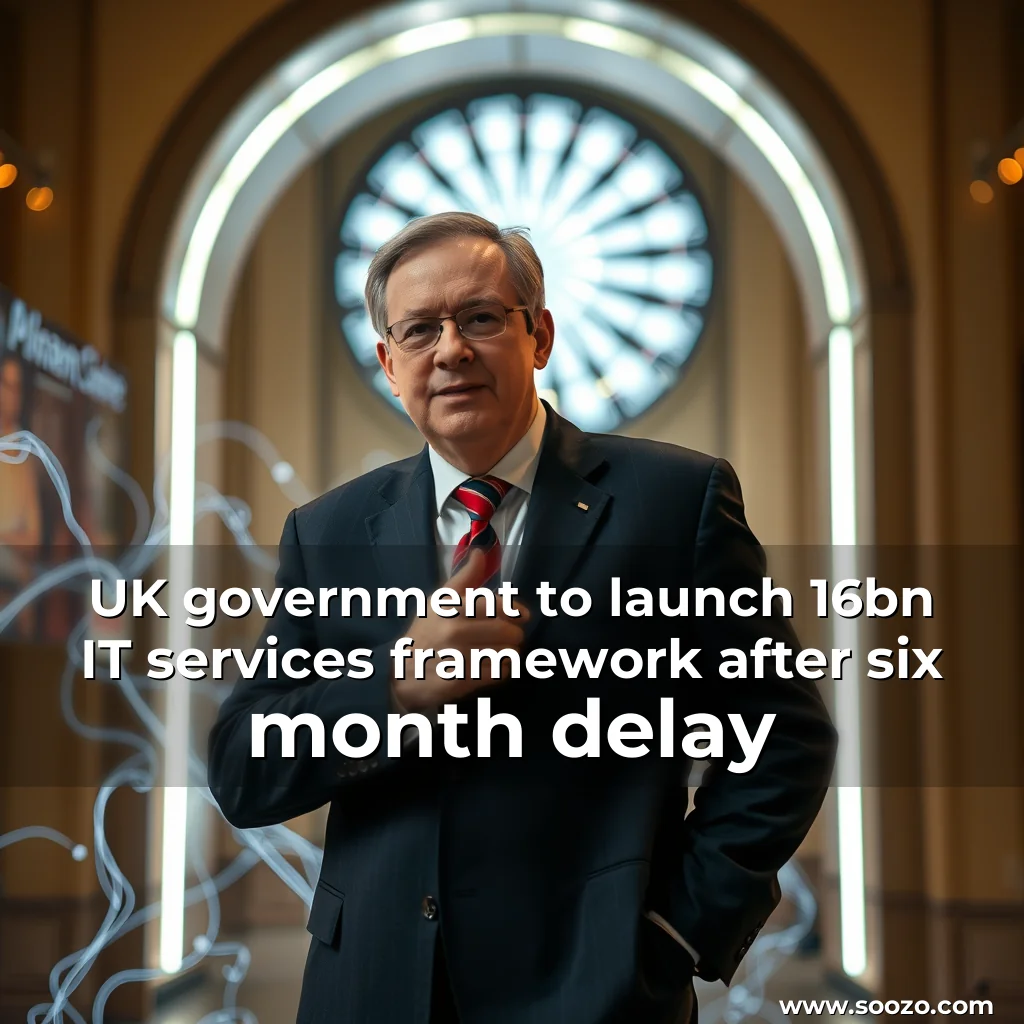 Artistic representation for UK government to launch 16bn IT services framework after six month delay
