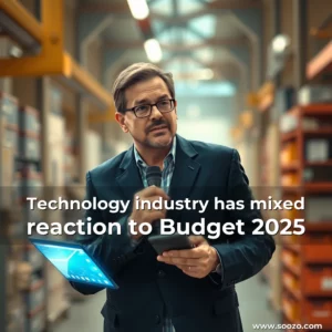 Artistic representation for Technology industry has mixed reaction to Budget 2025