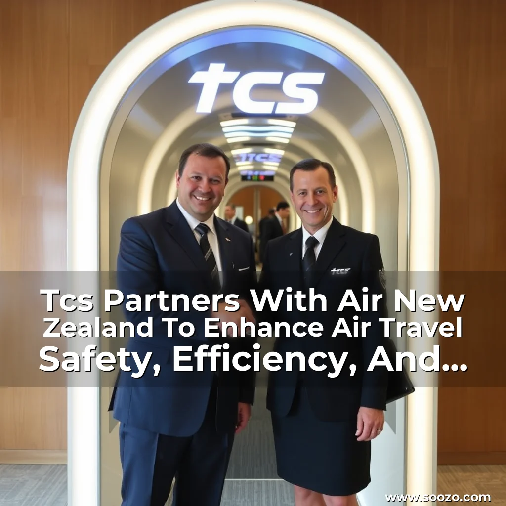 Artistic representation for Tcs Partners With Air New Zealand To Enhance Air Travel Safety, Efficiency, And Passenger Experience.