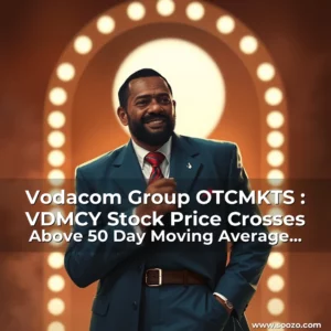 Artistic representation for Vodacom Group OTCMKTS : VDMCY Stock Price Crosses Above 50 Day Moving Average Time to Sell