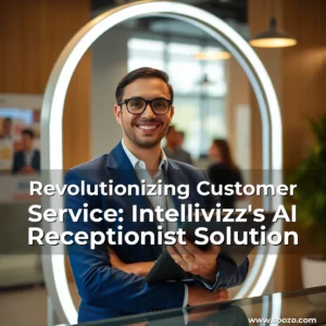 Artistic representation for Revolutionizing Customer Service: Intellivizz's AI Receptionist Solution