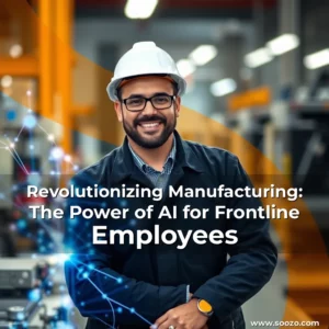 Artistic representation for Revolutionizing Manufacturing: The Power of AI for Frontline Employees