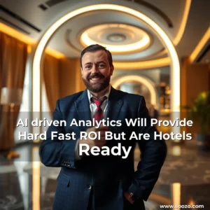Artistic representation for AI driven Analytics Will Provide Hard Fast ROI But Are Hotels Ready