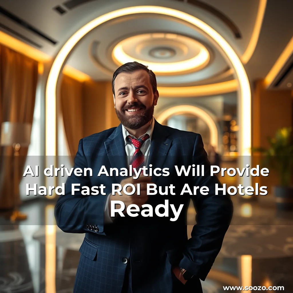 Artistic representation for AI driven Analytics Will Provide Hard Fast ROI But Are Hotels Ready