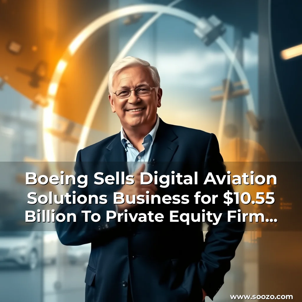 Artistic representation for Boeing Sells Digital Aviation Solutions Business for $10.55 Billion To Private Equity Firm Thoma Bravo