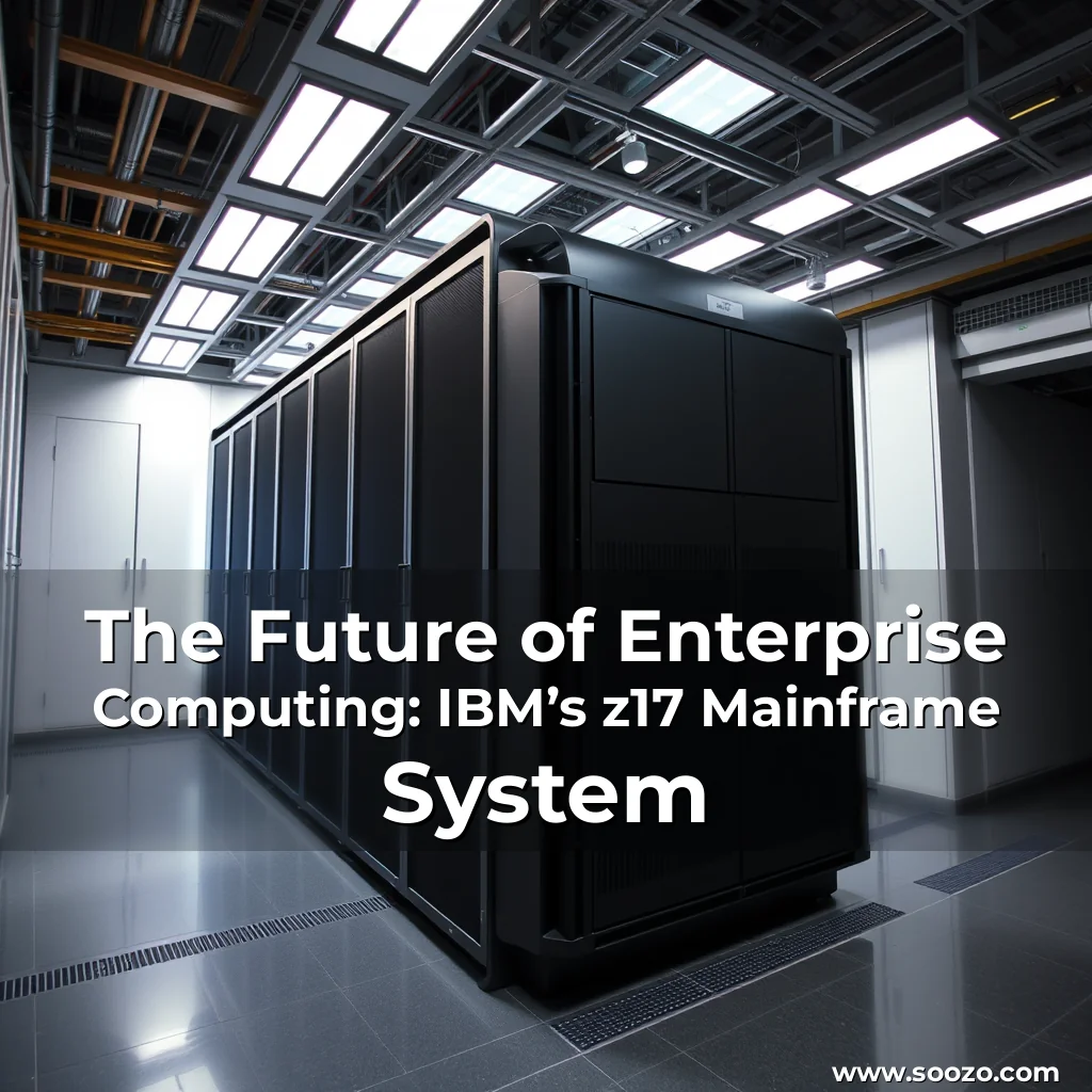 Artistic representation for The Future of Enterprise Computing: IBM’s z17 Mainframe System
