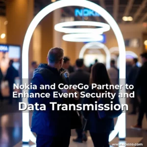 Artistic representation for Nokia and CoreGo Partner to Enhance Event Security and Data Transmission