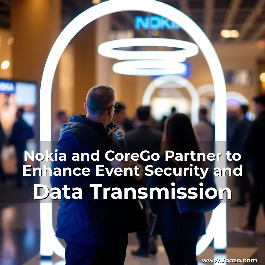 Artistic representation for Nokia and CoreGo Partner to Enhance Event Security and Data Transmission