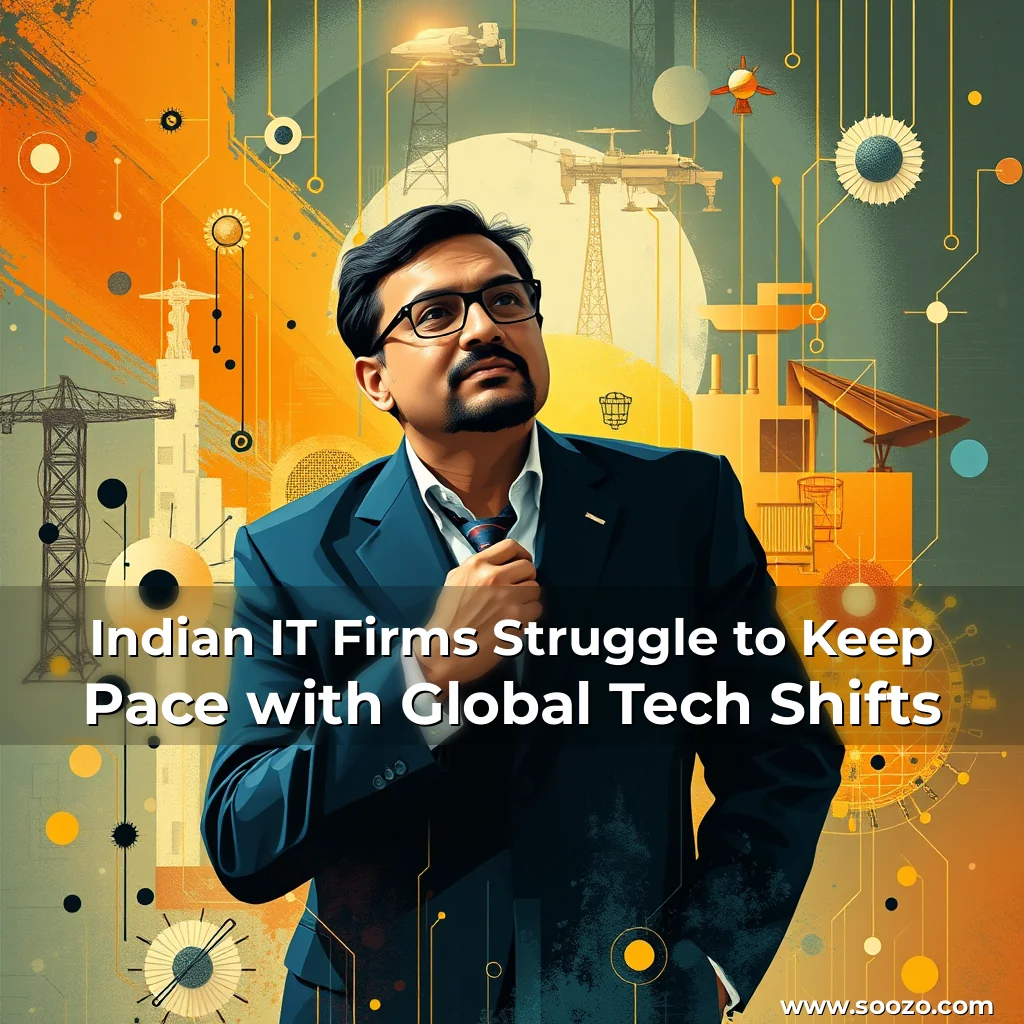 Artistic representation for Indian IT Firms Struggle to Keep Pace with Global Tech Shifts