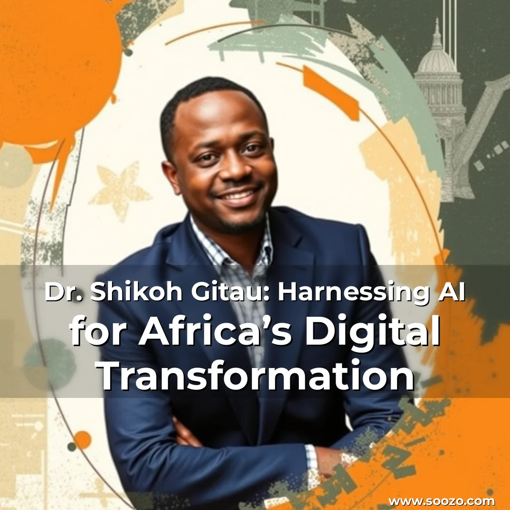 Artistic representation for Dr. Shikoh Gitau: Harnessing AI for Africa’s Digital Transformation