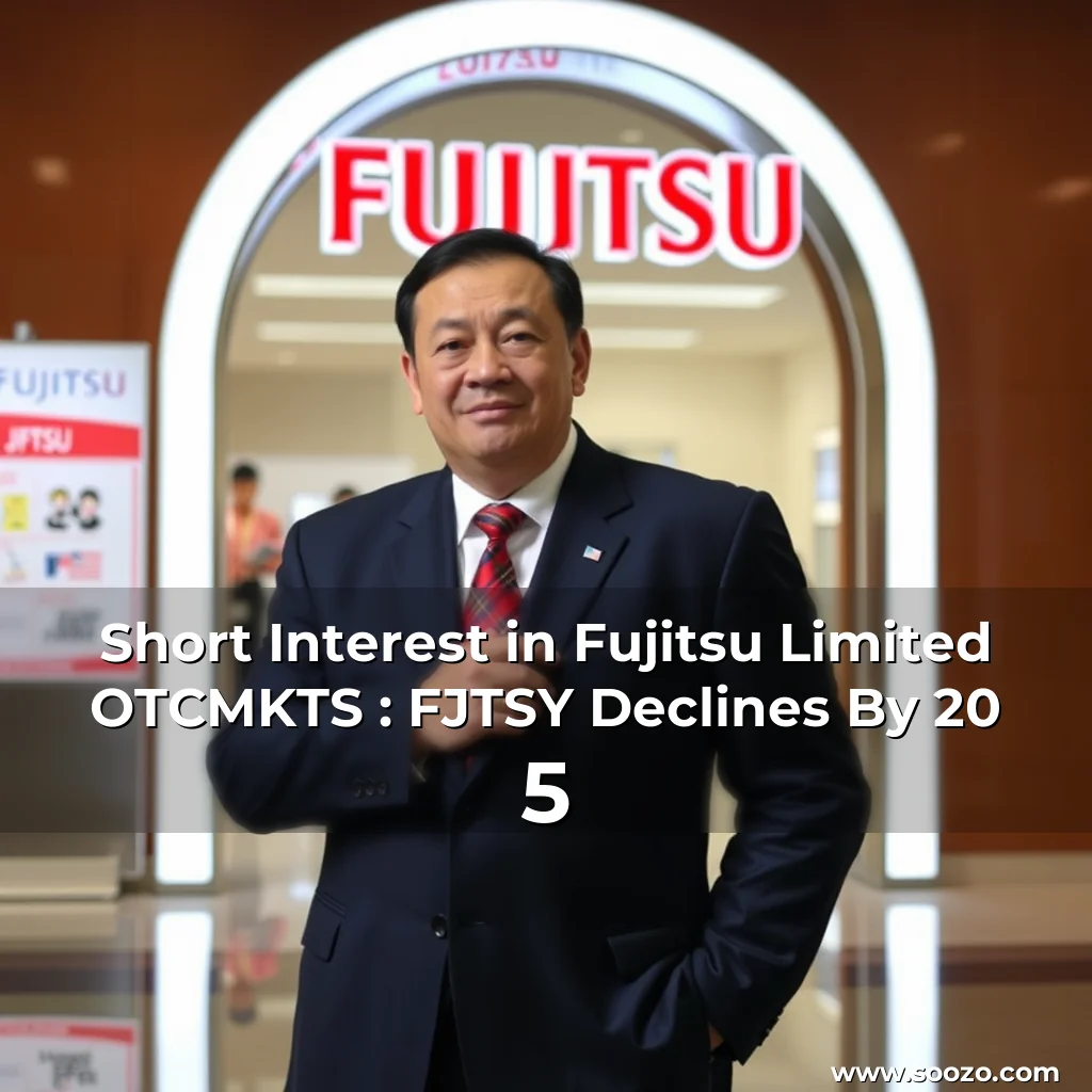 Artistic representation for Short Interest in Fujitsu Limited OTCMKTS : FJTSY Declines By 20 5
