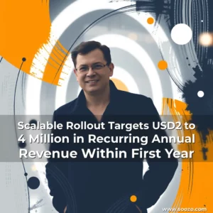 Artistic representation for Scalable Rollout Targets USD2 to 4 Million in Recurring Annual Revenue Within First Year