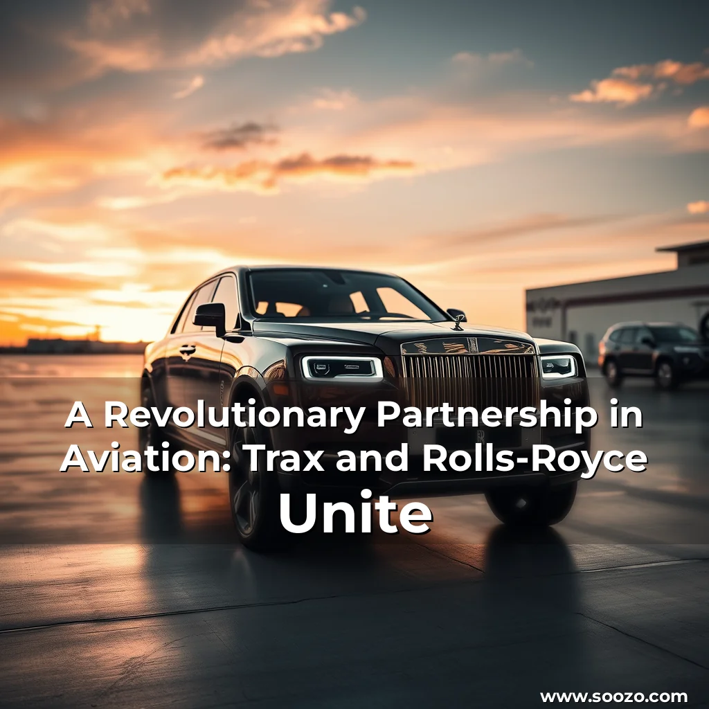 Artistic representation for A Revolutionary Partnership in Aviation: Trax and Rolls-Royce Unite
