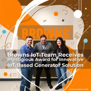 Artistic representation for Browns IoT Team Receives Prestigious Award for Innovative IoT-Based Generator Solution