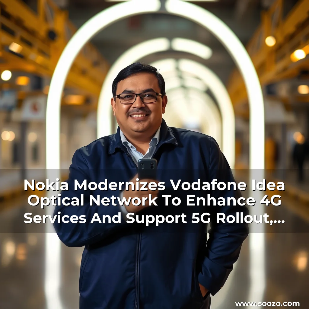 Artistic representation for Nokia Modernizes Vodafone Idea Optical Network To Enhance 4G Services And Support 5G Rollout, Aiming To Improve Customer Experience And Network Efficiency.