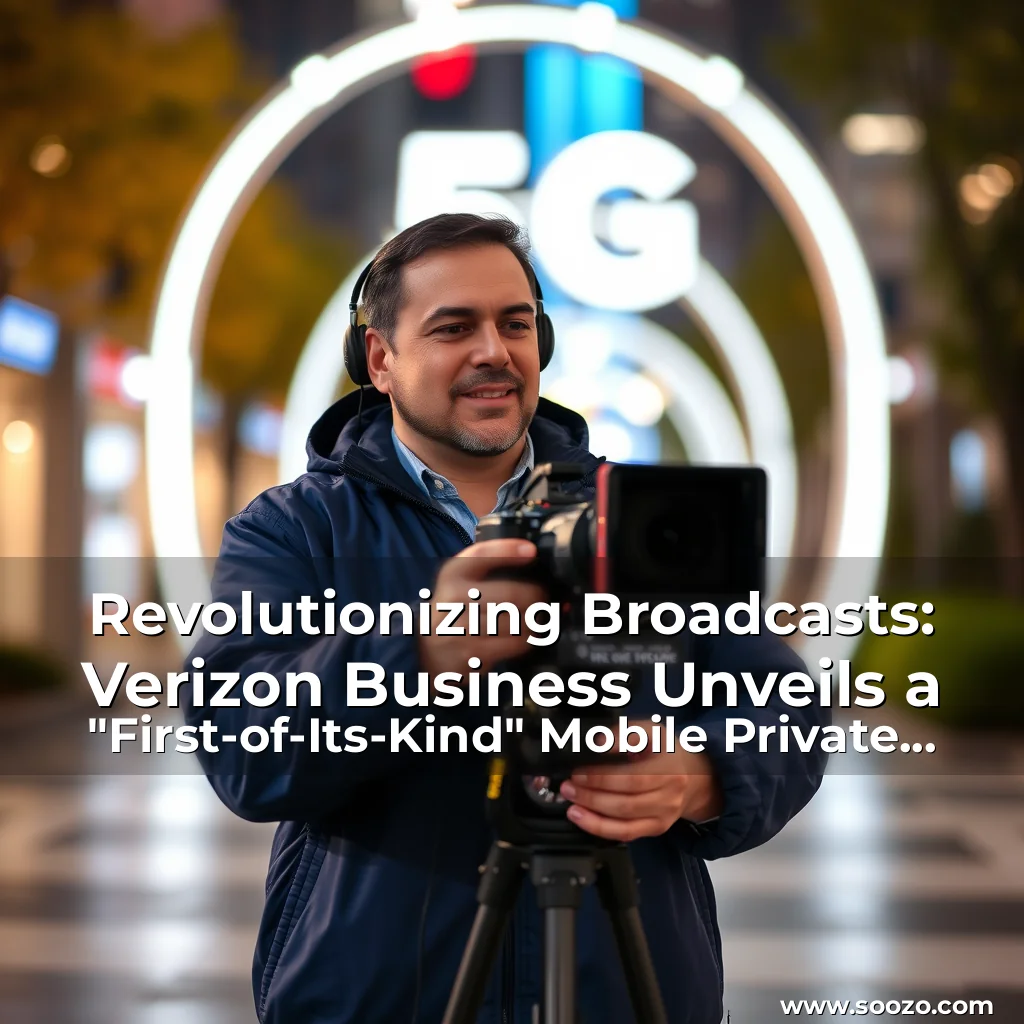 Artistic representation for Revolutionizing Broadcasts: Verizon Business Unveils a "First-of-Its-Kind" Mobile Private 5G Network