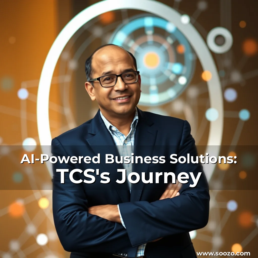 Artistic representation for AI-Powered Business Solutions: TCS's Journey