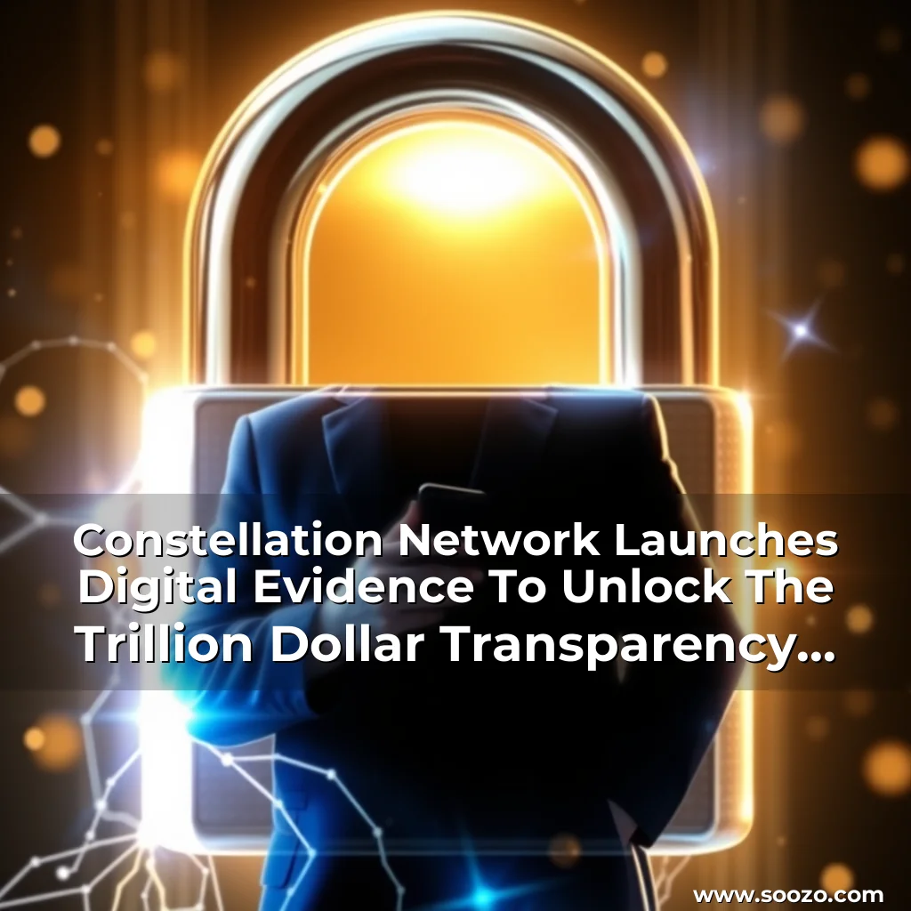 Artistic representation for Constellation Network Launches Digital Evidence To Unlock The Trillion Dollar Transparency Economy!
