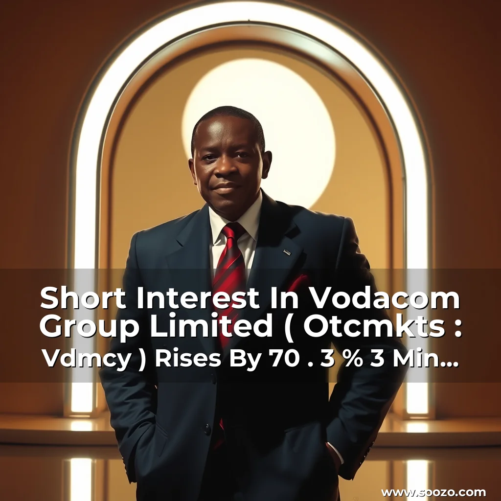 Artistic representation for Short Interest In Vodacom Group Limited ( Otcmkts : Vdmcy ) Rises By 70 . 3 % 3 Min Read 0. 0.