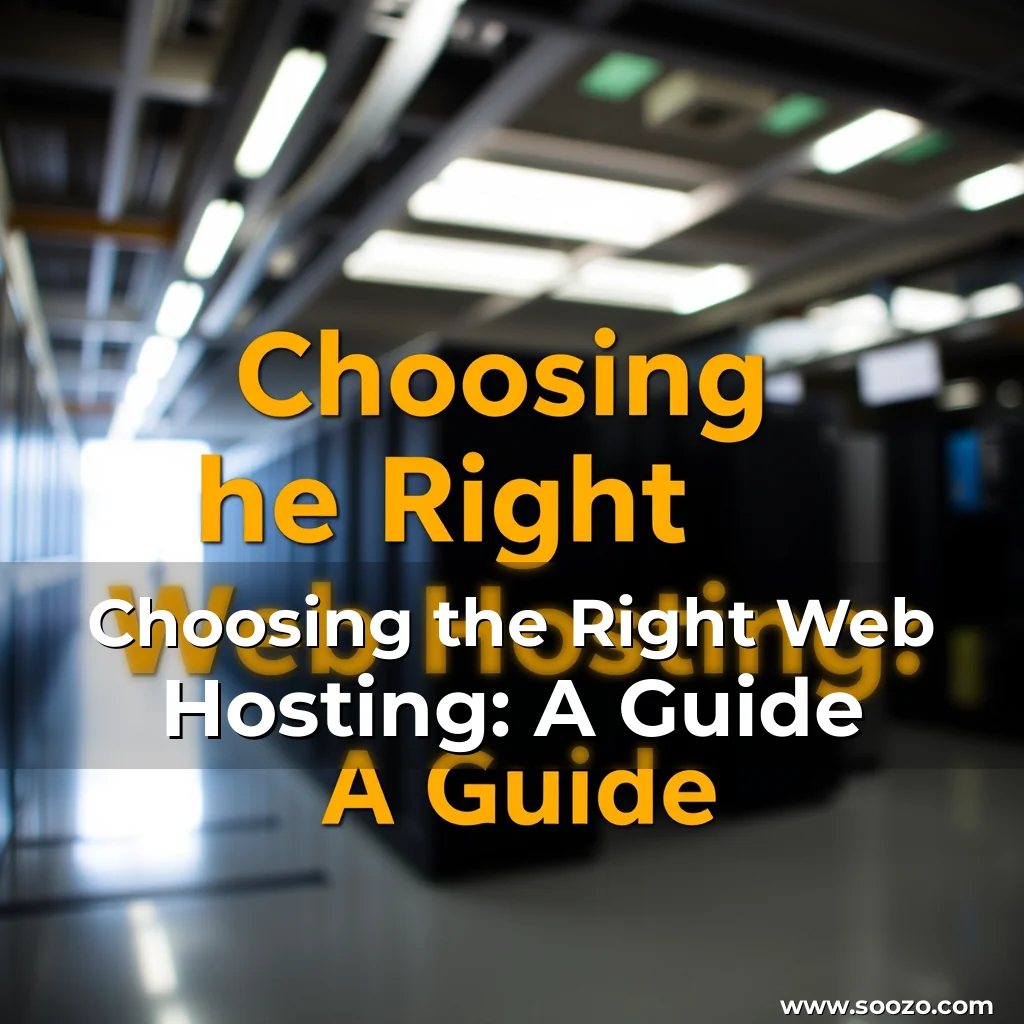 Artistic representation for Choosing the Right Web Hosting: A Guide