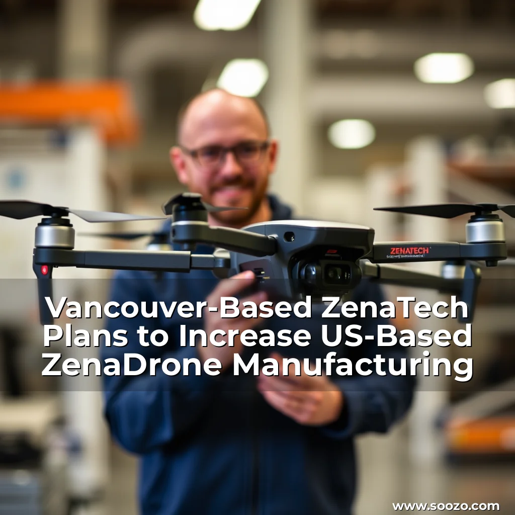 Artistic representation for Vancouver-Based ZenaTech Plans to Increase US-Based ZenaDrone Manufacturing
