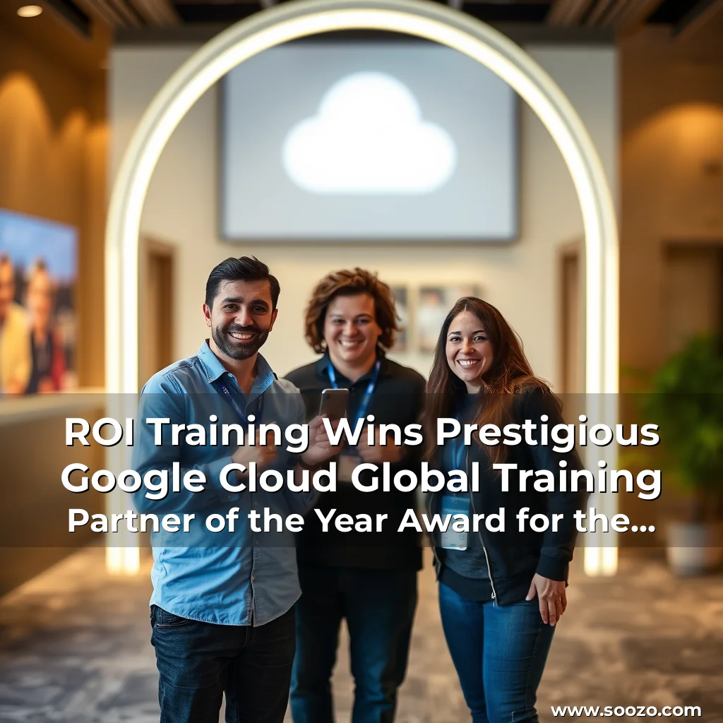 Artistic representation for ROI Training Wins Prestigious Google Cloud Global Training Partner of the Year Award for the Sixth Time