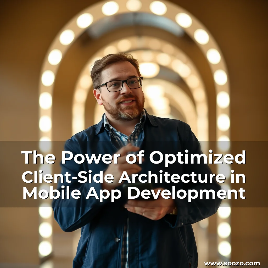 Artistic representation for The Power of Optimized Client-Side Architecture in Mobile App Development