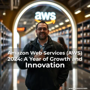 Artistic representation for Amazon Web Services (AWS) 2024: A Year of Growth and Innovation