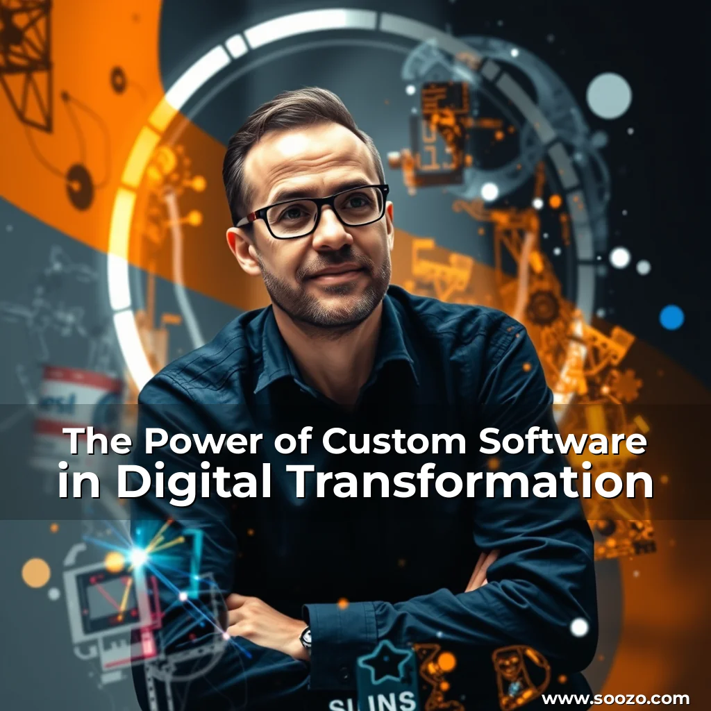 Artistic representation for The Power of Custom Software in Digital Transformation