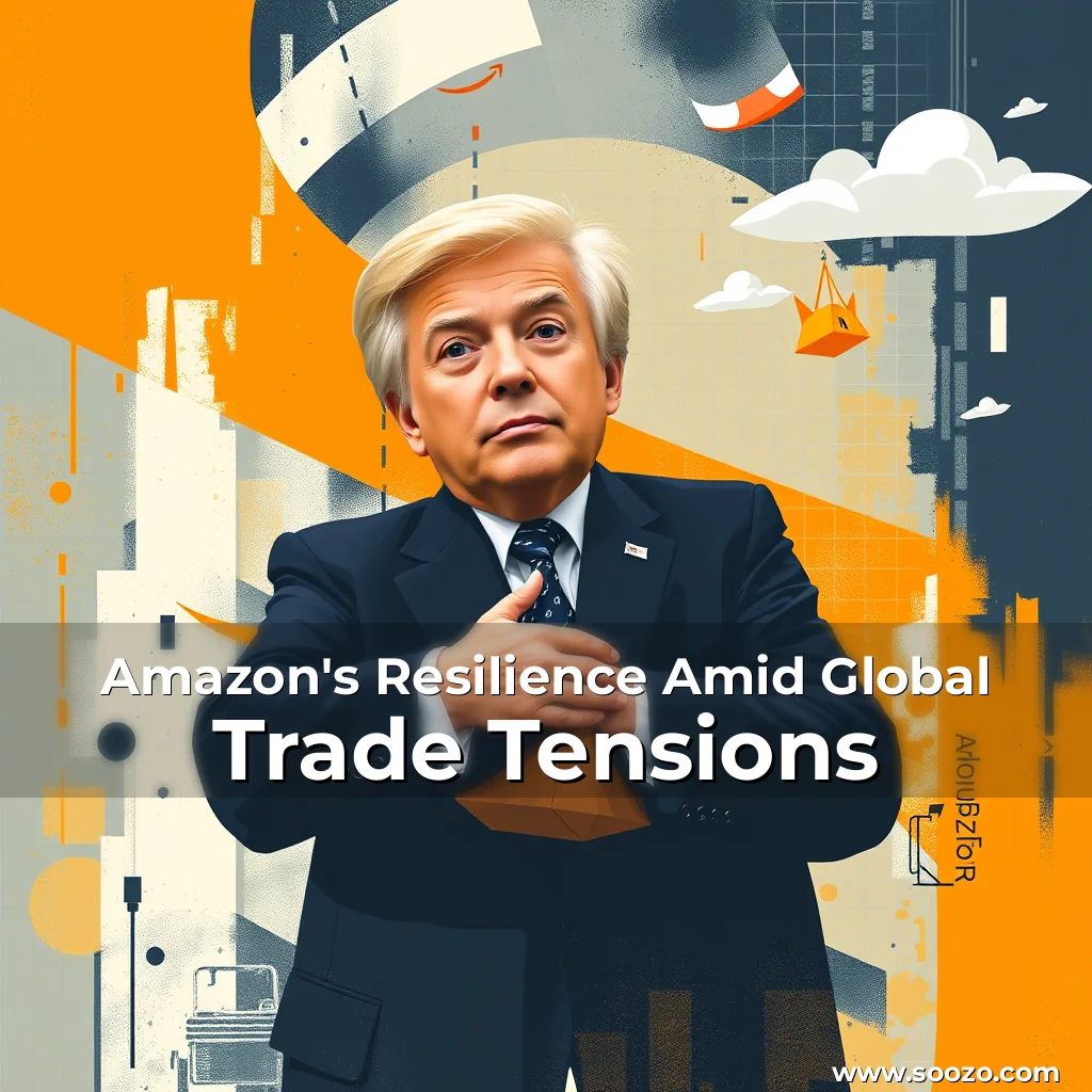 Artistic representation for Amazon's Resilience Amid Global Trade Tensions