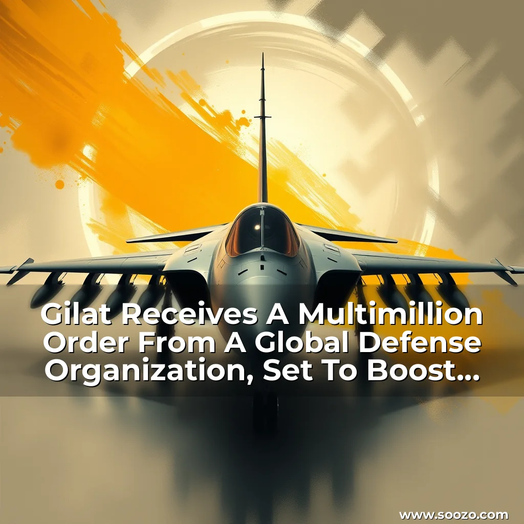 Artistic representation for Gilat Receives A Multimillion Order From A Global Defense Organization, Set To Boost Military Aircraft Production In Israel!