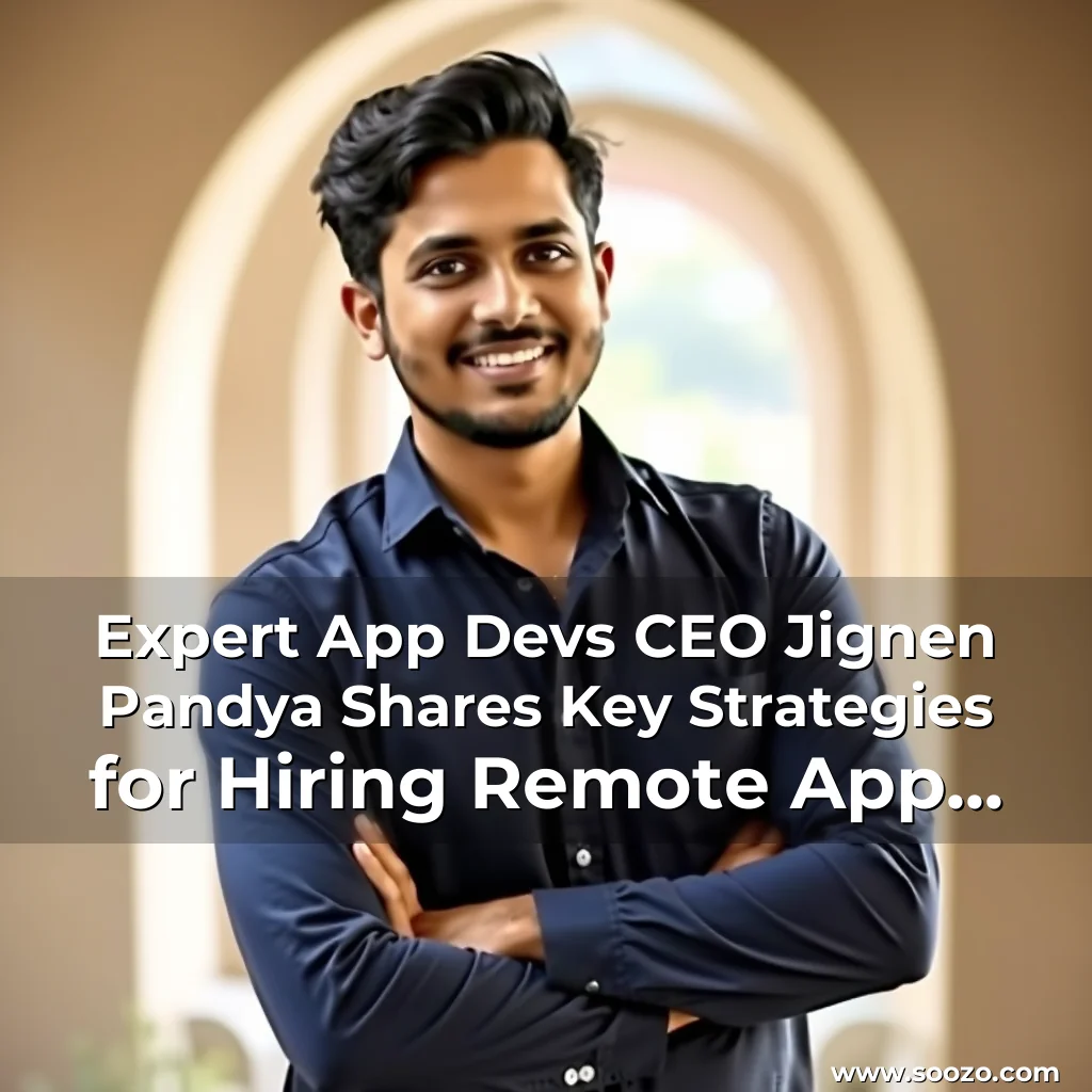 Artistic representation for Expert App Devs CEO Jignen Pandya Shares Key Strategies for Hiring Remote App Developers in India