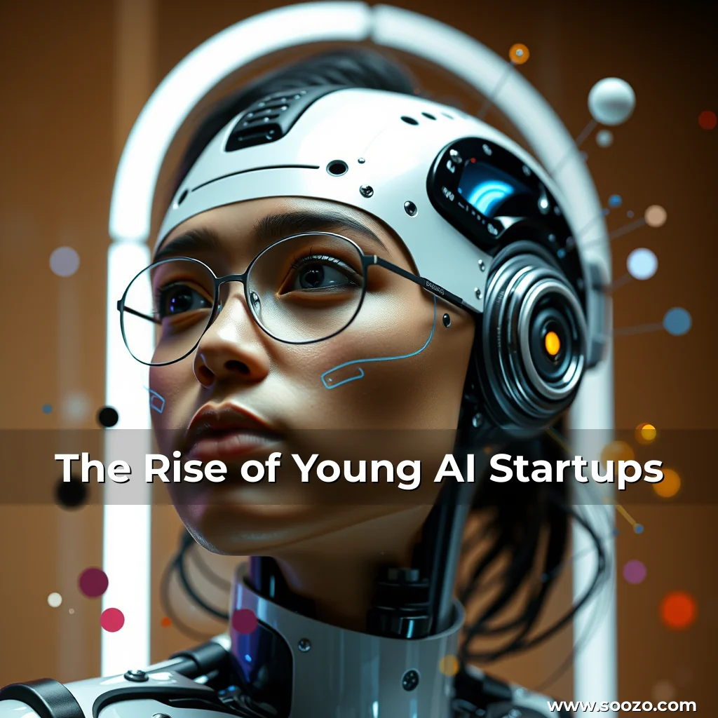 Artistic representation for The Rise of Young AI Startups