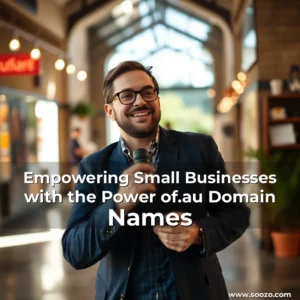 Artistic representation for Empowering Small Businesses with the Power of.au Domain Names