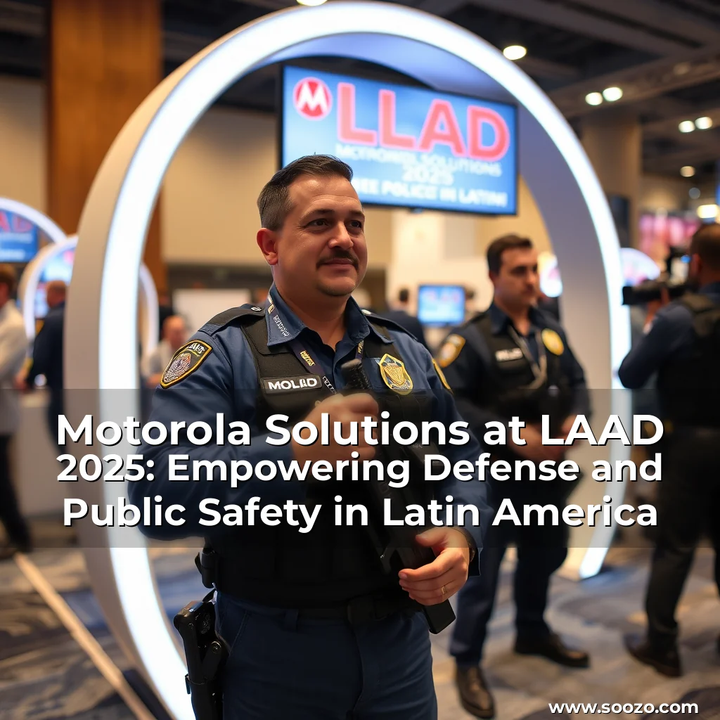 Artistic representation for Motorola Solutions at LAAD 2025: Empowering Defense and Public Safety in Latin America