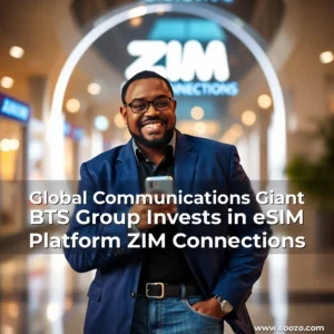 Artistic representation for Global Communications Giant BTS Group Invests in eSIM Platform ZIM Connections