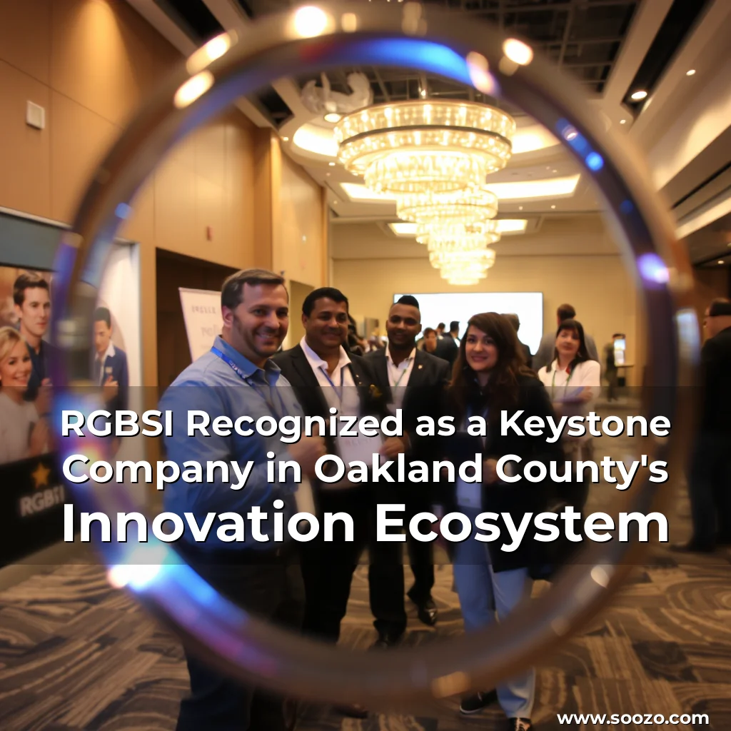 Artistic representation for RGBSI Recognized as a Keystone Company in Oakland County's Innovation Ecosystem