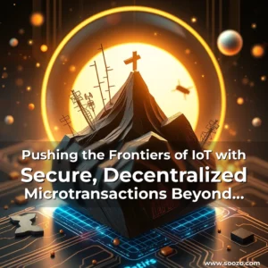 Artistic representation for Pushing the Frontiers of IoT with Secure, Decentralized Microtransactions Beyond Terrestrial Limits