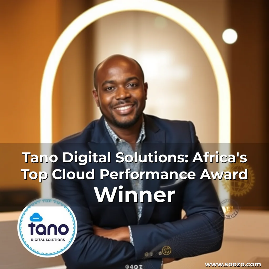 Artistic representation for Tano Digital Solutions: Africa's Top Cloud Performance Award Winner