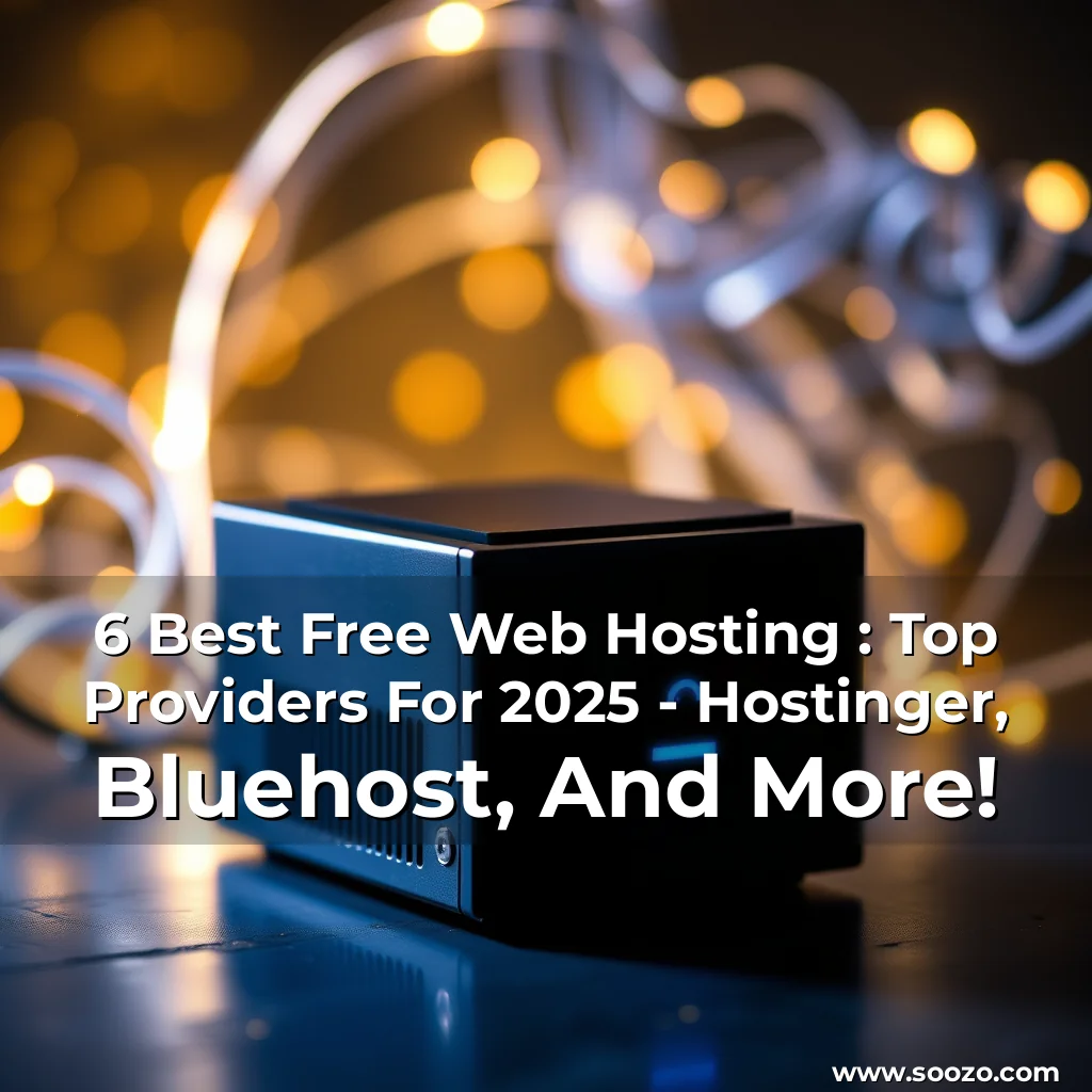 Artistic representation for 6 Best Free Web Hosting : Top Providers For 2025 - Hostinger, Bluehost, And More!