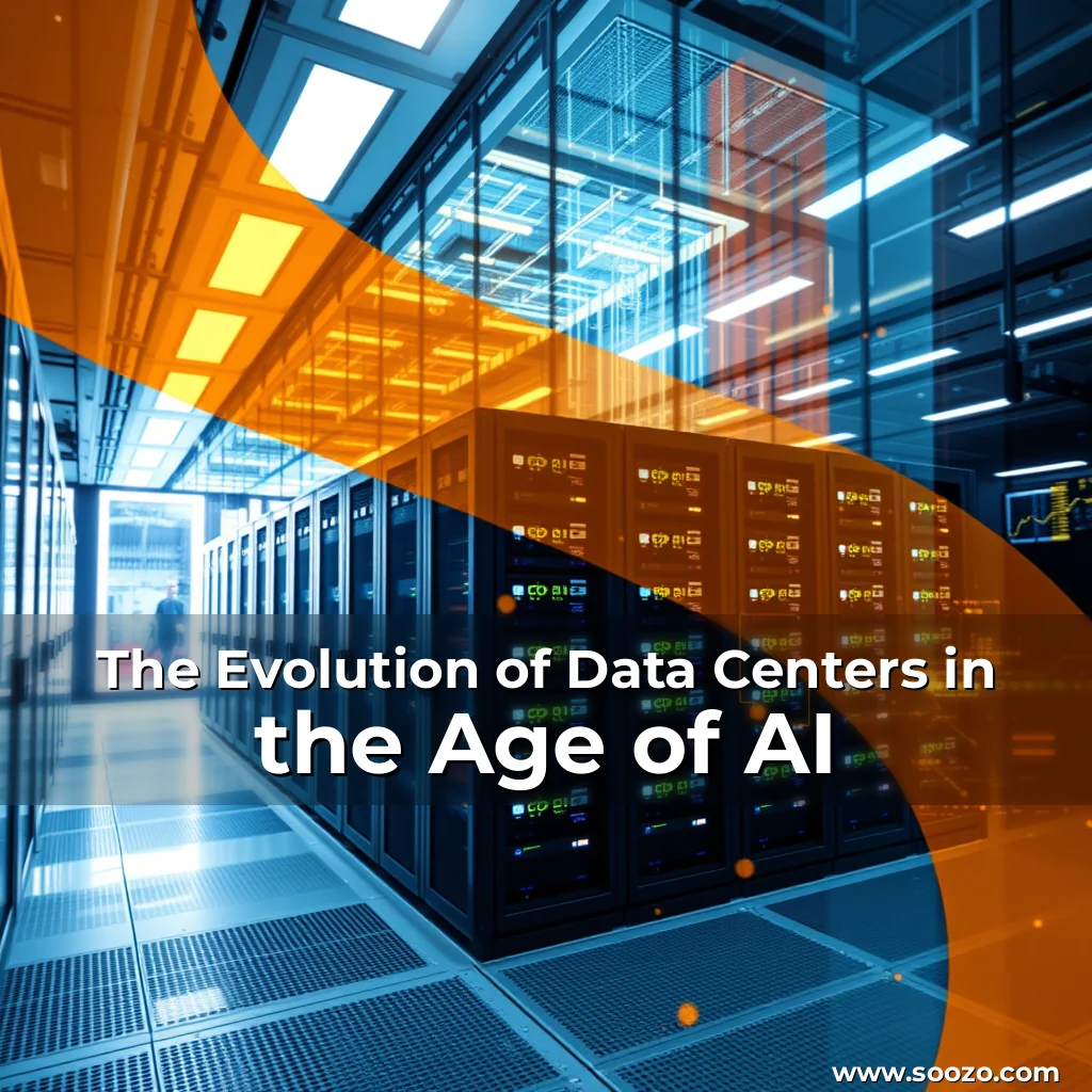 Artistic representation for The Evolution of Data Centers in the Age of AI