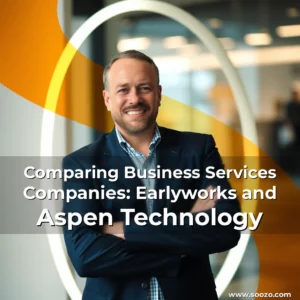 Artistic representation for Comparing Business Services Companies: Earlyworks and Aspen Technology