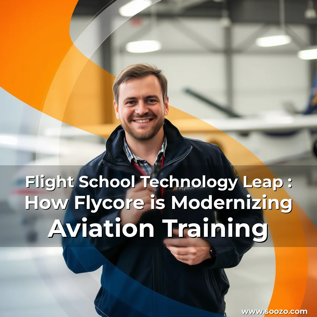 Artistic representation for Flight School Technology Leap : How Flycore is Modernizing Aviation Training