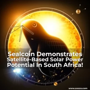 Artistic representation for Sealcoin Demonstrates Satellite-Based Solar Power Potential In South Africa!