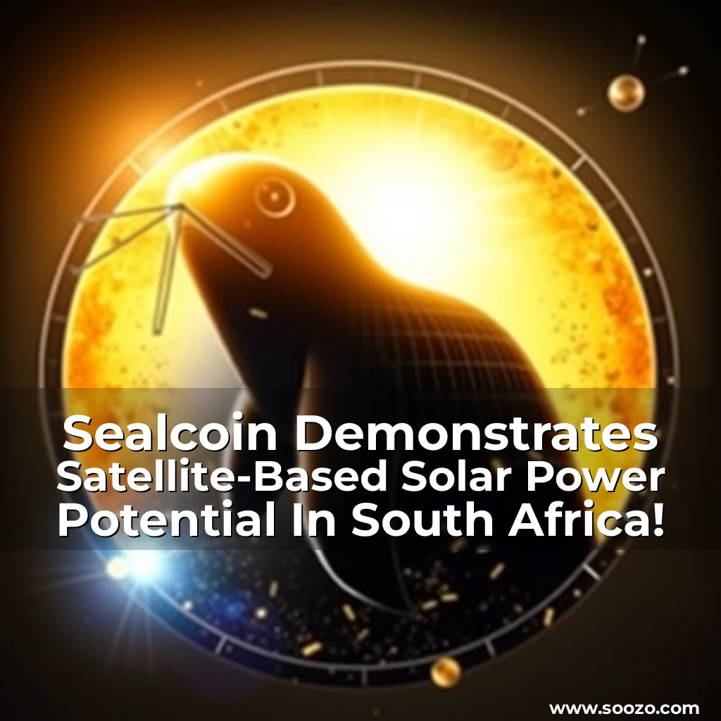 Artistic representation for Sealcoin Demonstrates Satellite-Based Solar Power Potential In South Africa!