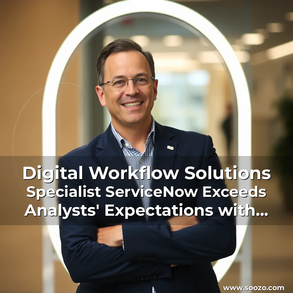 Artistic representation for Digital Workflow Solutions Specialist ServiceNow Exceeds Analysts' Expectations with Strong Q1 Earnings