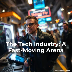 Artistic representation for The Tech Industry: A Fast-Moving Arena